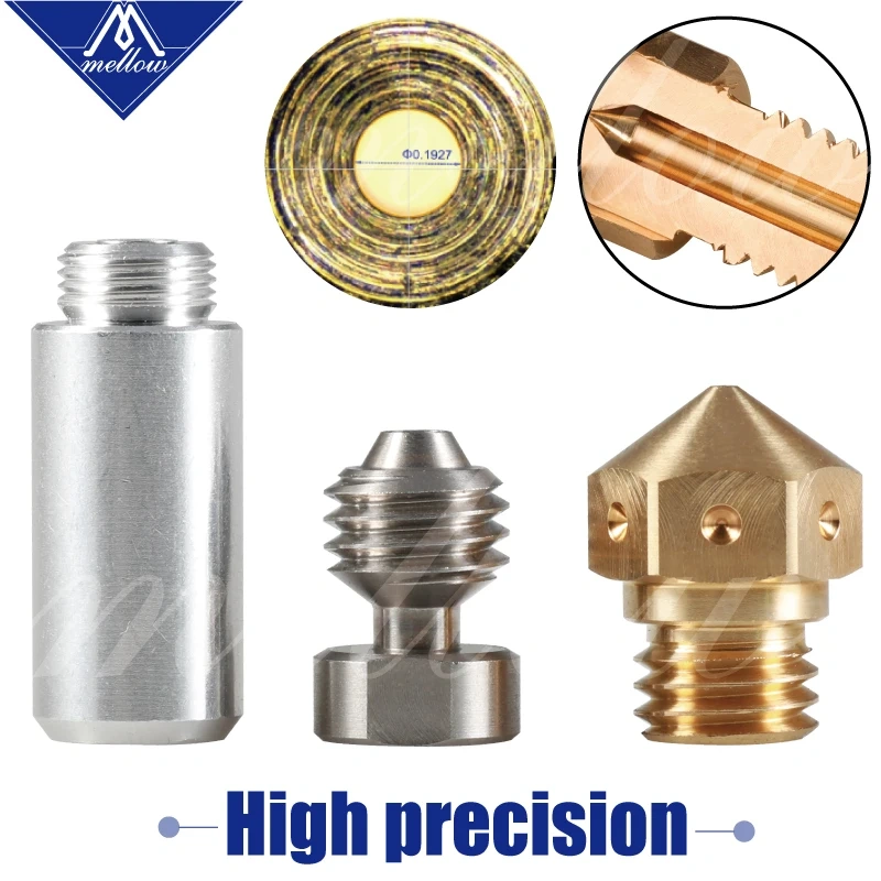 Mellow 3D printer parts 1 set high quality Micro Swiss MK10 Nozzle for Hotend Kit mk10 brass M7 nozzle for Flashforge/CTC/Wanhao