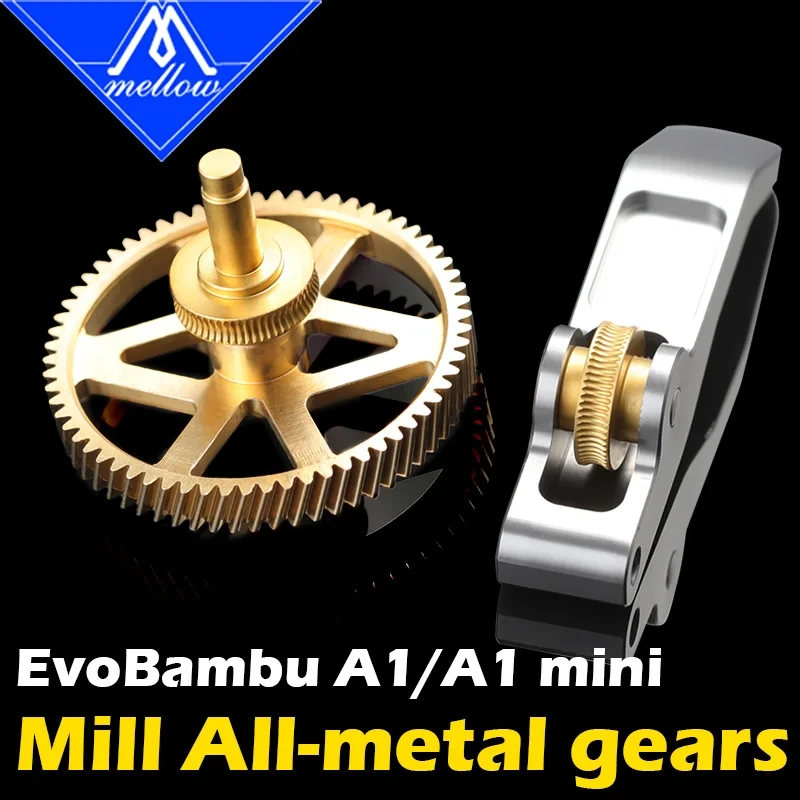 Mellow EvoBambu CNC All Metal Nano-coated DLC Mill Gear Kit For Bambu Lab A1 / A1 Mini Extruder 3D Printer Parts