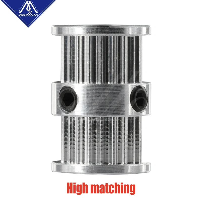 Mellow Top 3D printer GT2 Timing Driving Pulley 20Teeth Bore 8mm Double Head Gear Alumium teeth for GT2 belt width 6mm