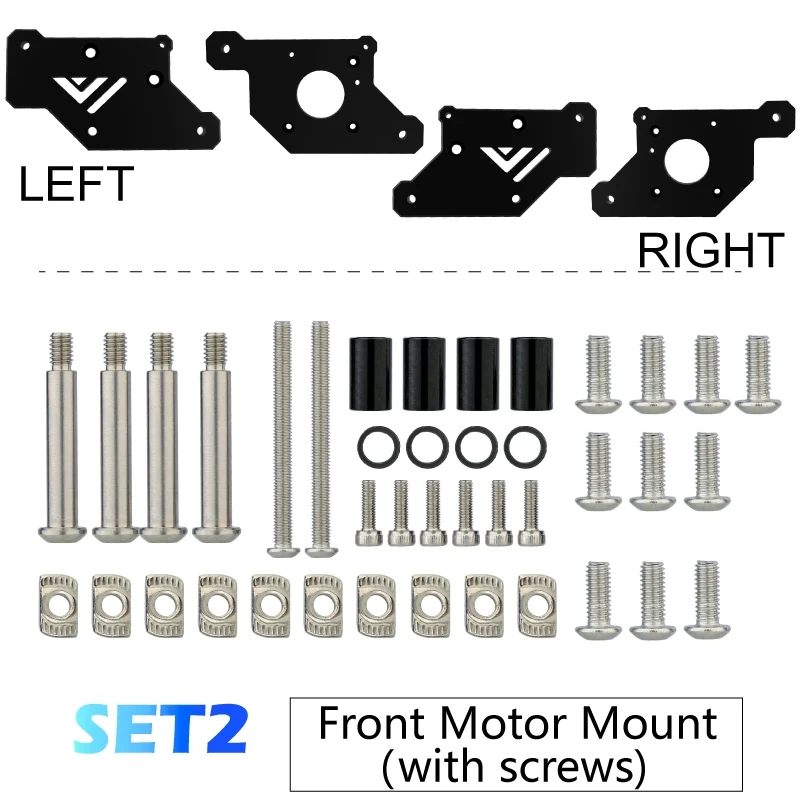 Mellow CNC VzBoT 330 AWD Aluminum Front & Rear Motor Mount  For Ultra-High-Speed 3D Printer VzBoT(Screws Not Include)