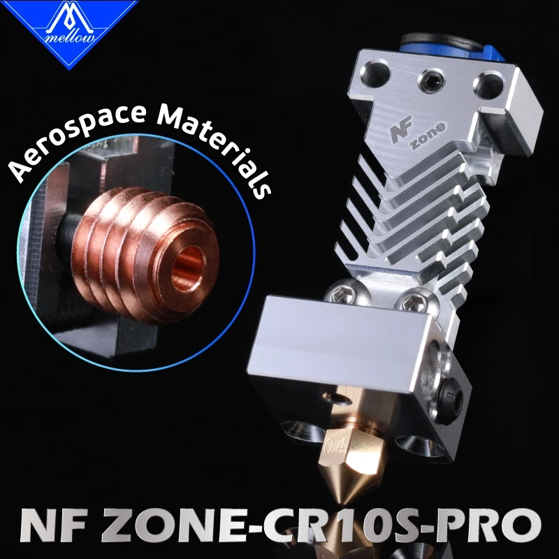 Mellow NF Zone-CR10S PRO Hotend Aerospace Materials For Creality  CR10S PRO Micro Swiss MK8 Nozzle 3D Printer Parts