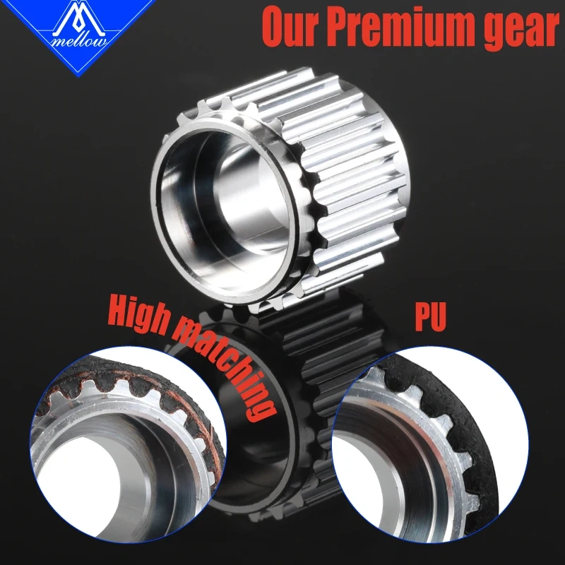 Mellow 3D Printer GT2 Open Timing Belt Pulley 20 teeth Bore 5mm for Width 6mm/9mm/10mm/12mm GT2 synchronous belt 2GT 20teeth 20T