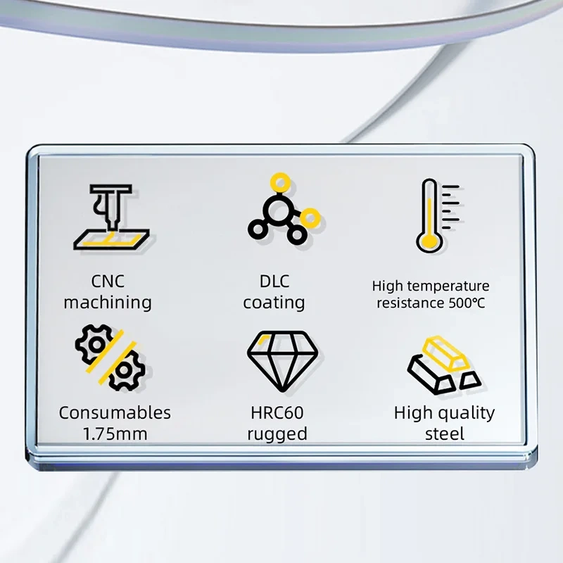 Mellow High Quality CNC Nanocoated DLC BXP Gear Kit For Bambu X1/X1C/P1P/P1S Extruder 3D Printer Parts For Carbon Fiber Filament