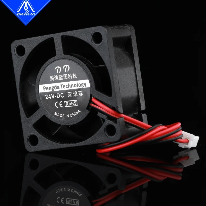 Mellow 1pcs 12V/24V 3D Printer Small Cooling Dual Ball Bear 4020 Fan For DDG-WIND NF-sunrise DDG-Crazy Cooling Extruder Hotend