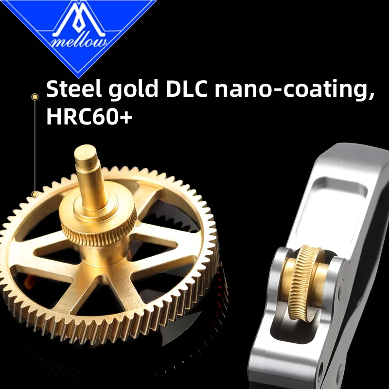 Mellow EvoBambu CNC All Metal Nano-coated DLC Mill Gear Kit For Bambu Lab A1 / A1 Mini Extruder 3D Printer Parts
