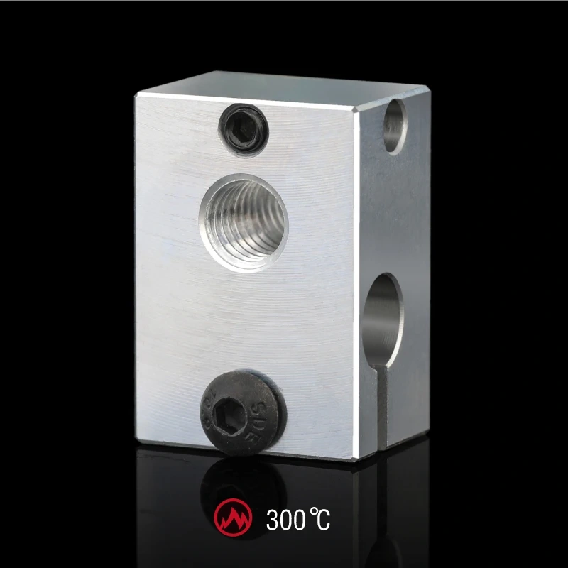 Mellow 1Pcs Aluminum V6 Heater Block HotEnd For PT100 Sensor Cartridge Themocouple &Thermistor For 3D Printer Extruder Parts