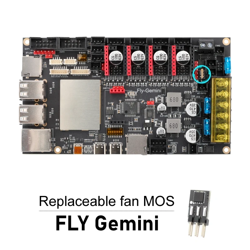 Mellow Fly Fan mos Board For Fly-rrf-e3 Pro / Fly-Super ∞ / Fly-Gemini Board