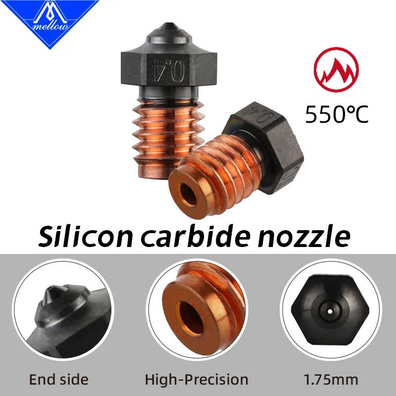 Mellow Phaetus Silicon Carbide V6 Nozzle Durable Reduce Stick For