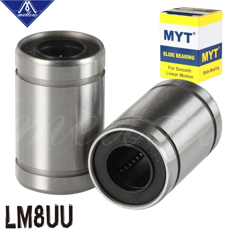 High precision MYT BEARING LM8UU 8x15x24mm 8mm Ball Bearing Bush Bushing Reprap Anet A8 Prusa I3 3D Printer Cnc Parts