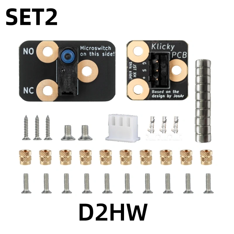Mellow D2F-01/D2HW Klicky PCB Kit Voron 2.4 Probe 3D Printer DIY Z Auto Leveling Kits For Voron 3D Printers (no prints included)