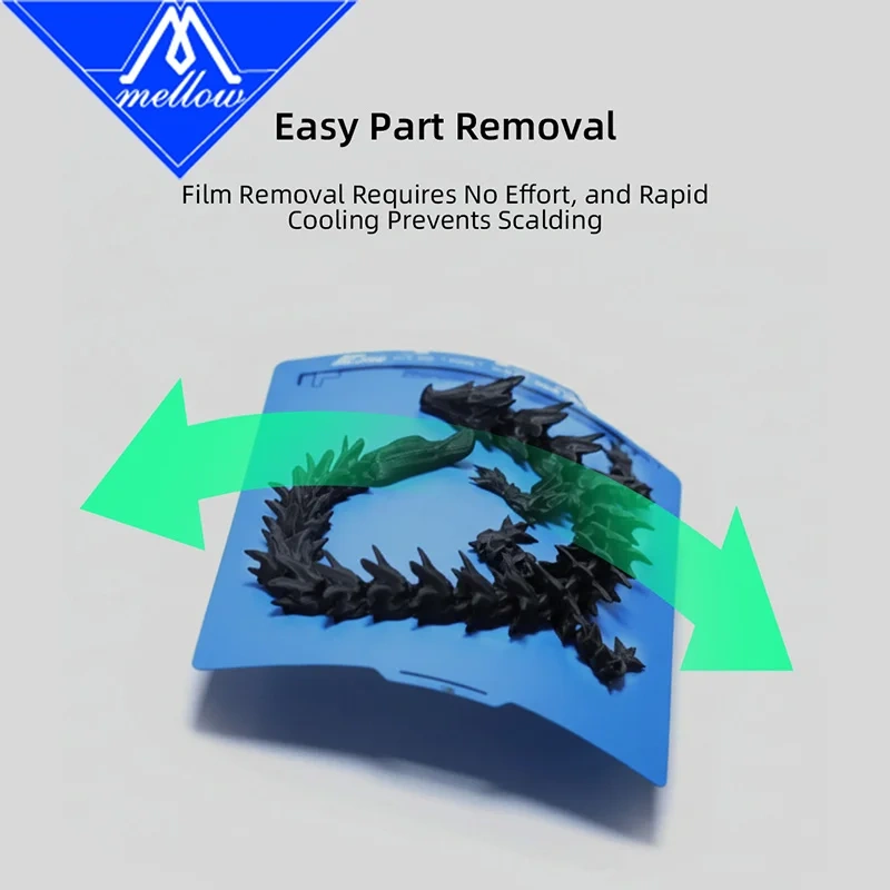 Mellow MintPad Cool Plate Build Surface for Bambu Lab X1 P2S P1S P1P A1 H2D 3D Printer Low Temp Adhesion Dual-Sided Flexible Bed