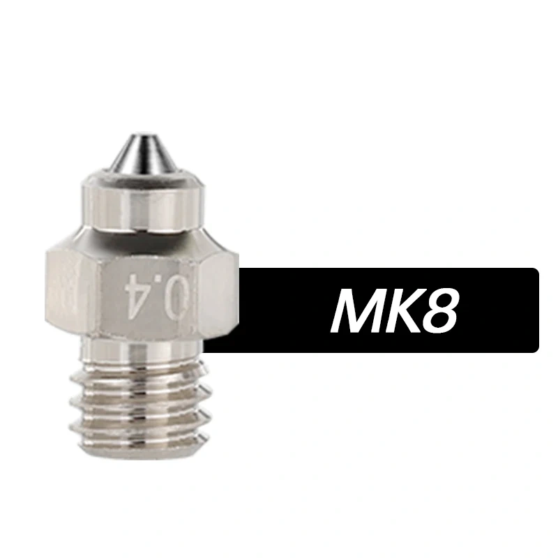 Mellow DLC Hardened Steel & Copper Wear Resistant Bimetal HC Nozzle For V6 / Volcano /Mk8 Hotend Neptune4 K1 Nozzle 3D Printer
