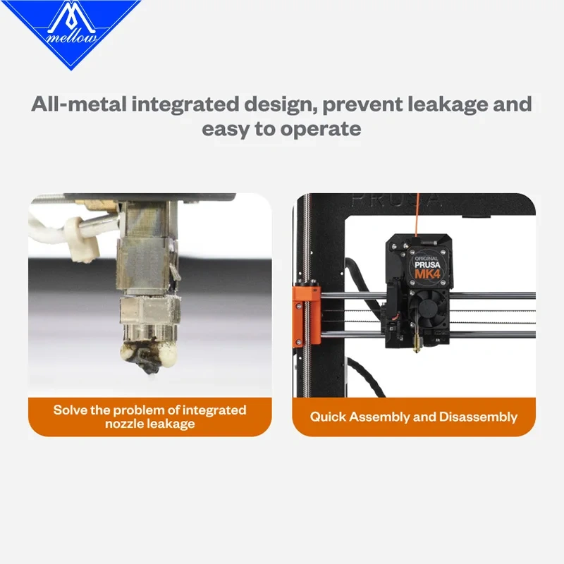 Mellow Phaetus Sic Nextruder Prusa MK4 Nozzle Silicon Carbide Nozzle Durable Upgraded For Prusa MK4/XL/MK3.9