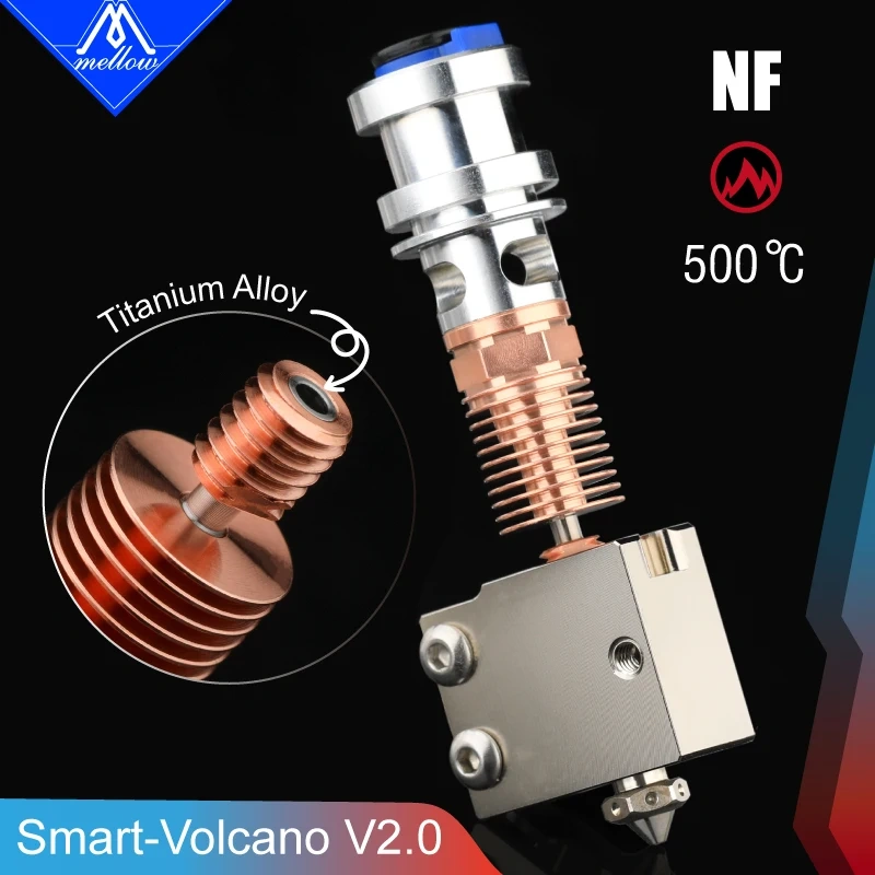 Mellow 3D Printer Parts All Metal NF-Smart-Volcano V2.0 Upgrade J-head Hotend 1.75mm Extruder Kit For V6 Ender 3 Prusa MK3 DDG