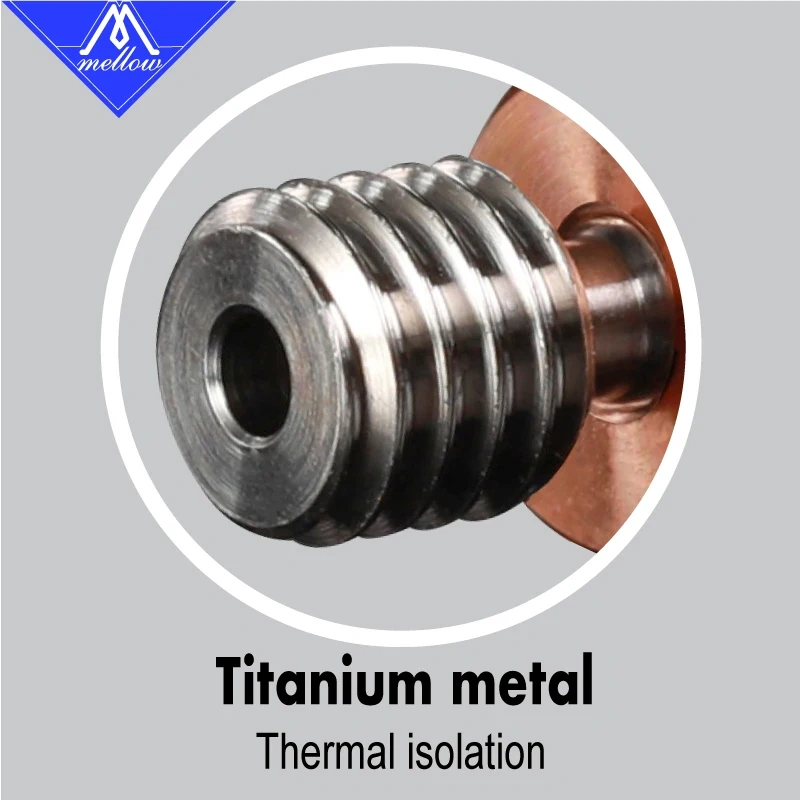 Mellow All-Metal NF D-TCrazy Kraken Heat Break Titanium&Copper 3D Printer Nozzle Throat For Chimera Extruder HOTEND Heater Block