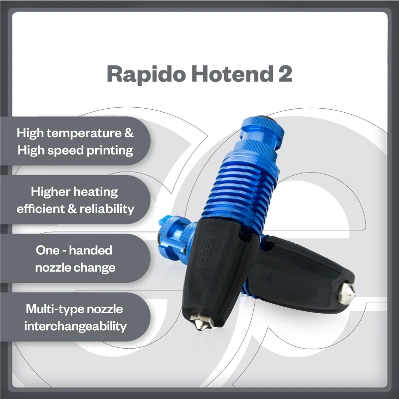 Phaetus Rapido 2.0 Hotend V1/V2/Magenta PT1000/104NT For DDG Bowden CW2 Extruder  BLV Voron VzBoT Replace Dragon Hotend