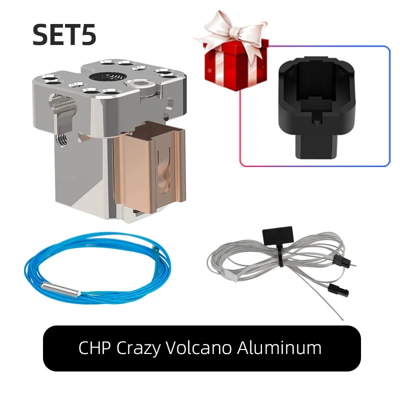 Mellow CHP Heater Block aluminium/Copper Compatible with V6/Volcano/Crazy/Dragon Hotend 3D Printer Part  82W heating tube