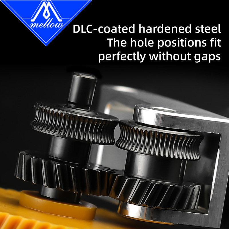 Mellow DIY CNC FluxHeat Lite Extruder & DLC BXP Hardened Steel Gears For Upgrade Bambu Lab  P1P P1S 3D Printer