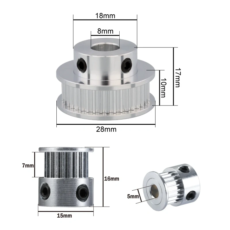 Mellow  3D Printer VzBoT Vz235 GT2 Idler With 2GT Gates 6MM Belt Kit 20T Timing Pulley Bore 5mm 40T Bore 8mm 860MM Belt Loop