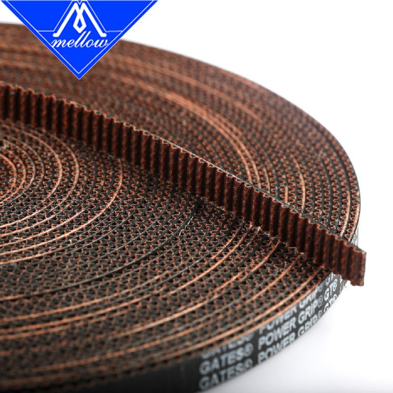 Mellow High Quality GATES-LL-2GT GT2 Synchronous Belt Low Vibration Dust-Resistant 6MM 9MM 10MM 12MM for Voron Vzbot HevORT CR10 Ender3