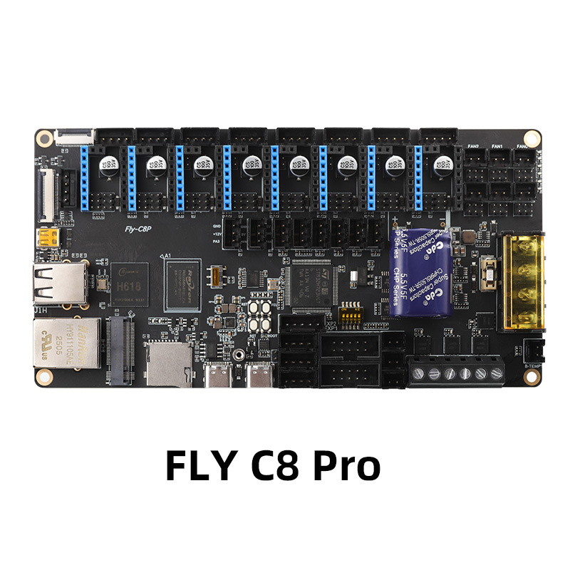 Mellow FLY C8 Pro V1.0 Board H618 MCU 550Mhz H723 For Hi-Speed DIY 3D Printer Accessories Voron Trident 2.4 Hevort Vzbot Vcore4 RRF / Klipper / Marlin Firmware