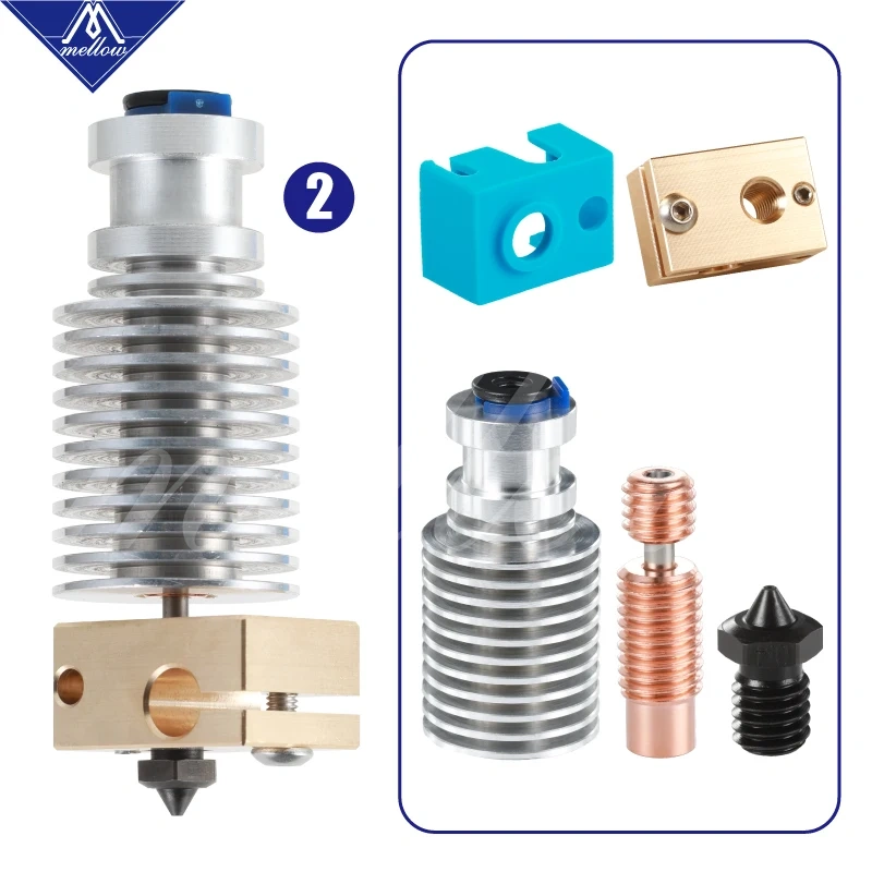 Mellow All Metal NF V6-Crazy Voron Bimetal Heat Break J-head Hotend Bowden Extruder For  V6 Hotend 3D Printer Parts