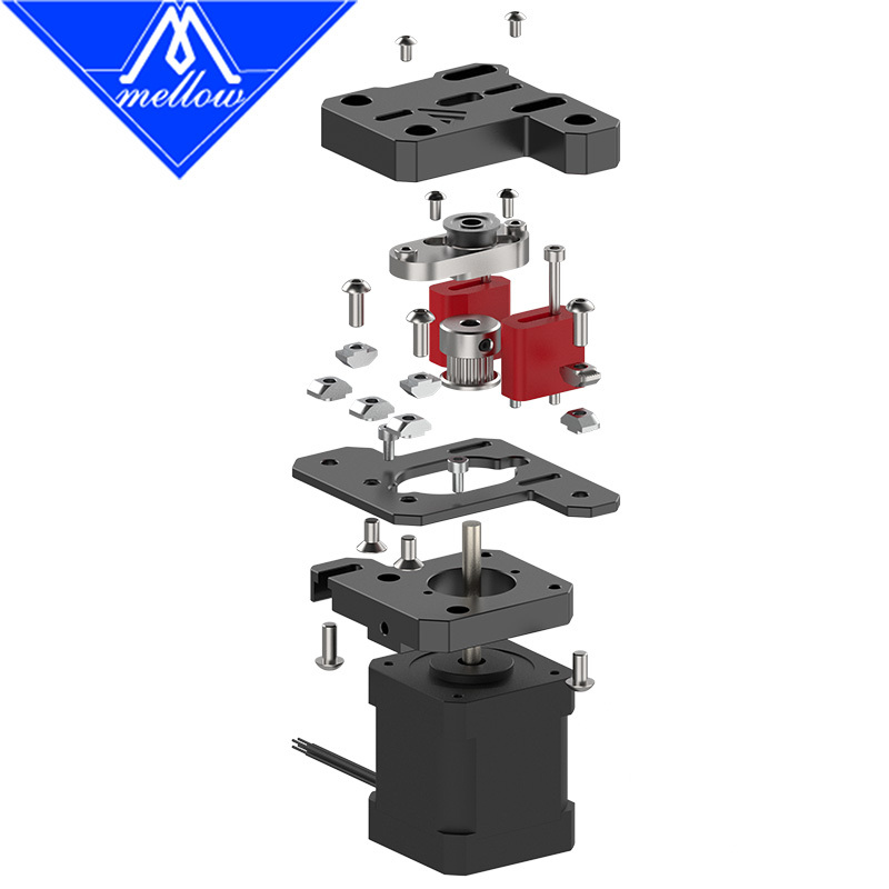 Mellow CNC VzBoT 330 AWD Aluminum Long-Axis Front & Rear Motor Mount For DIY Ultra-High-Speed 3D Printer VzBoT(Excluding motor)