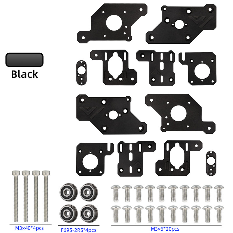 Mellow CNC VzBoT 330 AWD Aluminum Long-Axis Front & Rear Motor Mount For DIY Ultra-High-Speed 3D Printer VzBoT(Excluding motor)