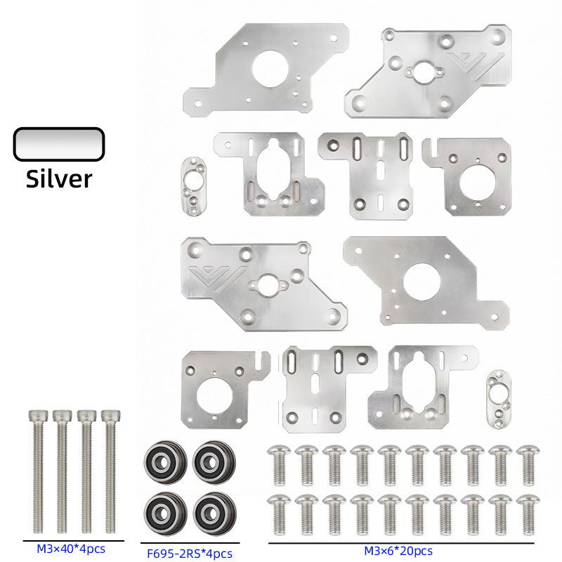 Mellow CNC VzBoT 330 AWD Aluminum Long-Axis Front & Rear Motor Mount For DIY Ultra-High-Speed 3D Printer VzBoT(Excluding motor)