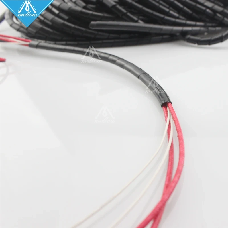 3D Printer RepRap Flame retardant 15M Length ID 6mm Black spiral Wrapping Cable casing Cable Sleeves Winding pipe wrapping band