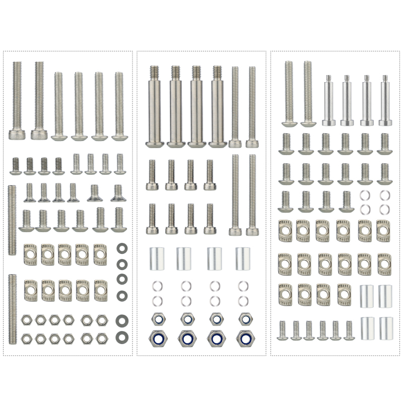 Mellow CNC VzBoT Vz235 235 3D Printer Aluminum AWD Motor Mount And Y-axis Gantry Screws Pack Includes Titanium Bolts