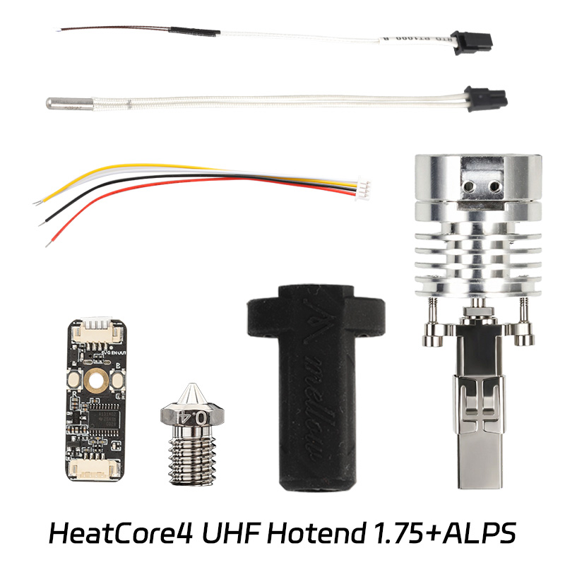 High Flow Mellow HeatCore 4 UHF Lite ALPS Smart Leveling Hotend Upgrade & Replacement Parts Kit for Voron BLV Vzbot Hevort 3D Printers