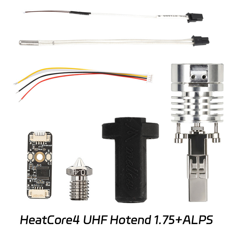 High Flow Mellow HeatCore 4 UHF Lite ALPS Smart Leveling Hotend Upgrade & Replacement Parts Kit for Voron BLV Vzbot Hevort 3D Printers