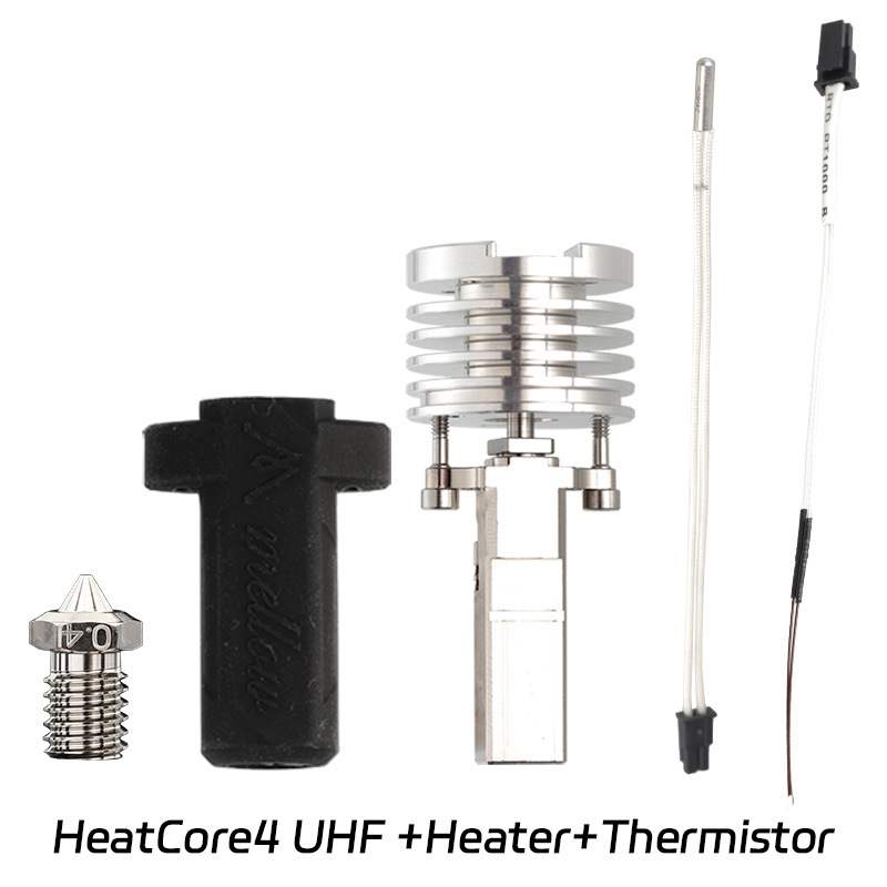 High Flow Mellow HeatCore 4 UHF Lite ALPS Smart Leveling Hotend Upgrade & Replacement Parts Kit for Voron BLV Vzbot Hevort 3D Printers