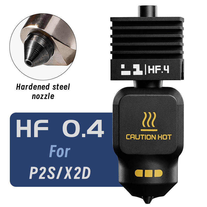 New Mellow SF/HF ANC-Coat Hotend 0.2/0.4/0.6/0.8mm Hardened Steel Nozzles For Bambu Lab H2/P2S/X2D/A1/A1 Mini/A2L