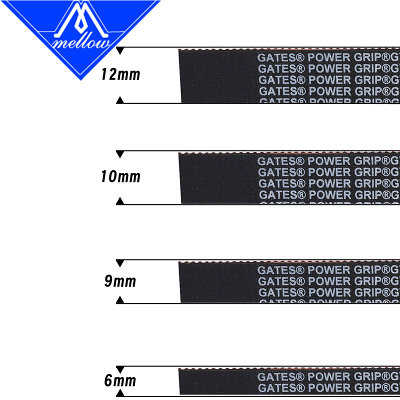 Mellow LL-1.5GT Genuine GATES Timing Belt & Pulley Kit – Drive + Idler Set (6mm/9mm/10mm/12mm Widths) for 3D Printers & CNC Machines