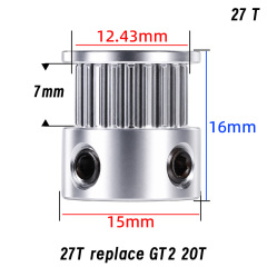 27T 6mm Pulley