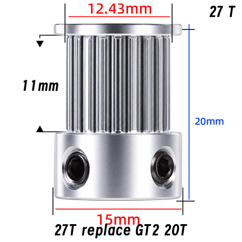 Mellow 3D Printer Part GATES-LL-1.5GT Gear Synchronous Belt Timing Pulley Idler Pulley GT1.5 For 6MM 9MM 10MM 12MM Timing Be