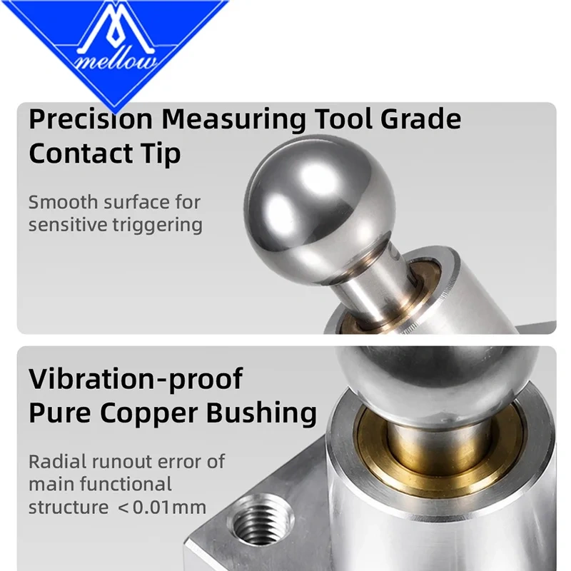 Mellow MultiHead Zero-Precision XYZ Nozzle Offset Calibration Tool for FDM 3D Printers (Idex/INDX/Stealthchanger Multicolor)