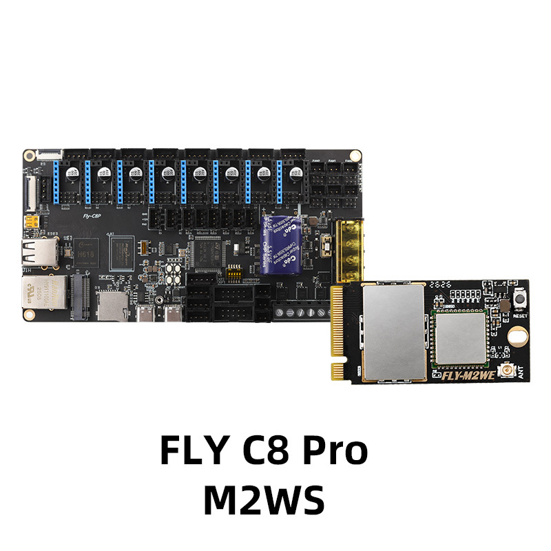 Mellow FLY C8 Pro V1.0 Board H618 MCU 550Mhz H723 For Hi-Speed DIY 3D Printer Accessories Voron Trident 2.4 Hevort Vzbot Vcore4 RRF / Klipper / Marlin Firmware