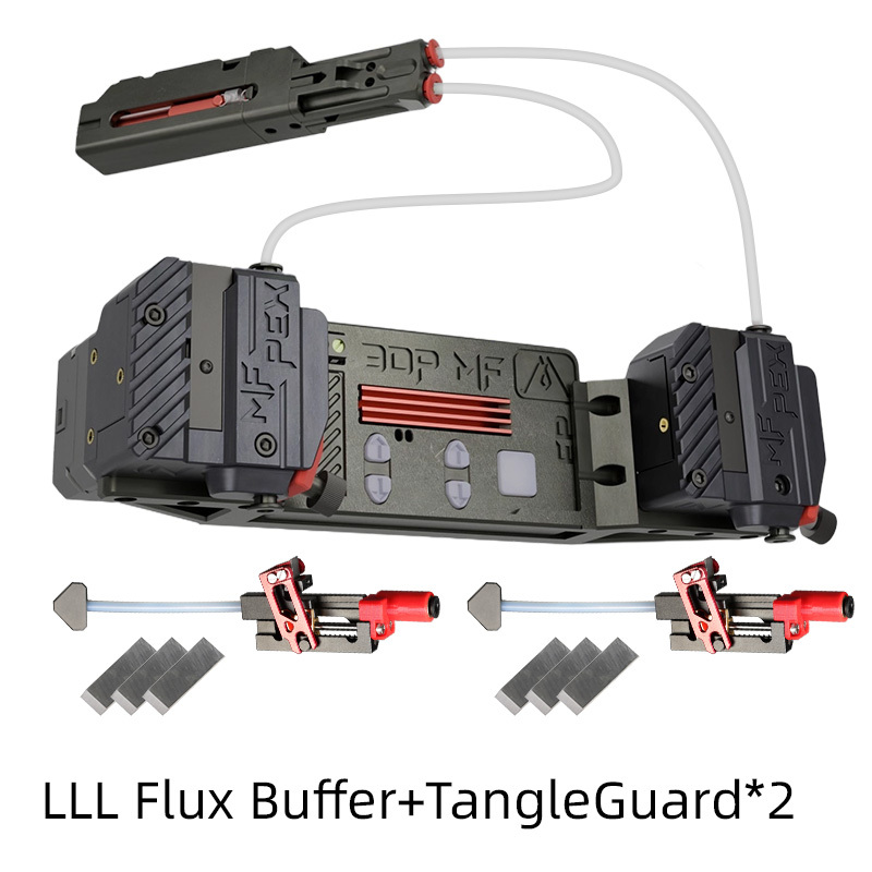Mellow LLL Flux Buffer Auto Filament System for FDM 3D Printers Klipper/Marlin/RRF, Anti-Tangle Auto-Cutting Dual Spool DIY AMS