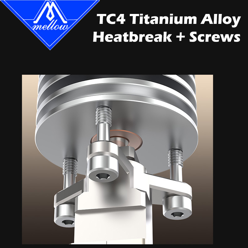 Mellow Newly Upgraded Goliath Lite Air/Water Cooled Hotend For High Speed 3D Printers Vzbot Voron HevORT TC4 Titanium 350°C 110W High Flow