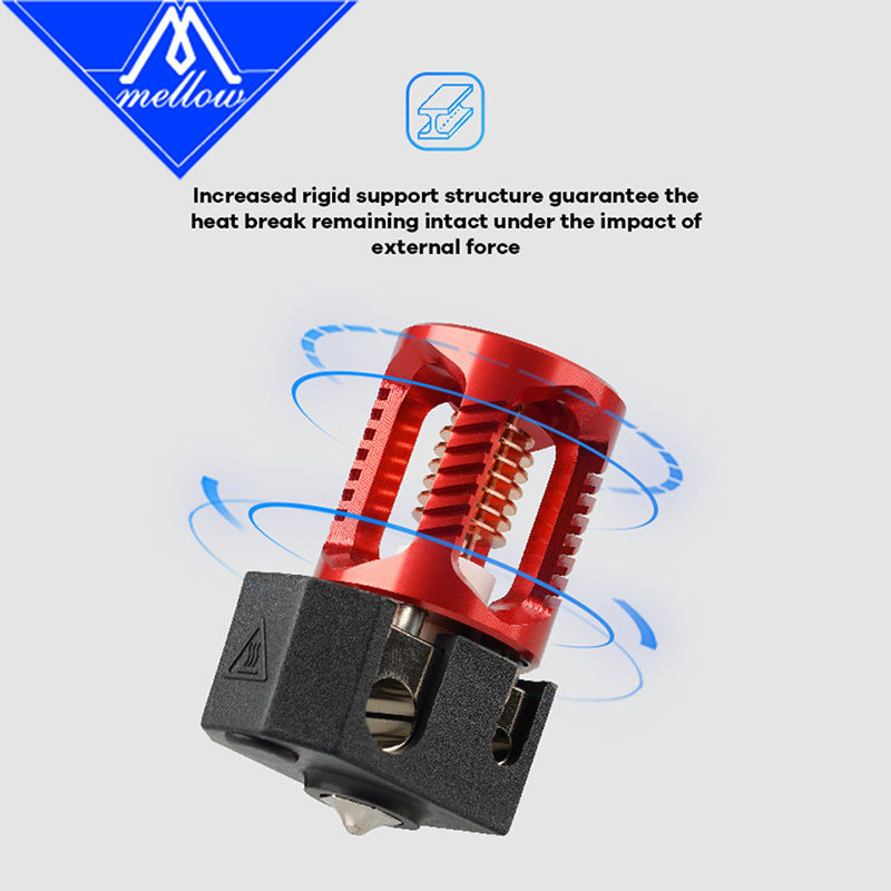 Mellow High-Flow All-Metal Hotend for Phaetus x Voron Dragon HF, 0.1mm Heatbreak, Compatible with V6 / Prusa MK3 / Titan BMG, 1.75mm Filament
