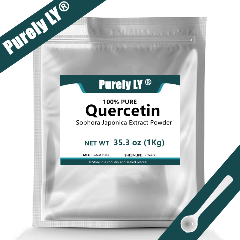 50g-1000g Natural 98% Quercetin Sophora Japonica Extract Powder  - Bioflavonoids Supplement for Immune Support & Respiratory Health, Seasonal Allergy Support | Heip ease oxidative stress for Men and Women