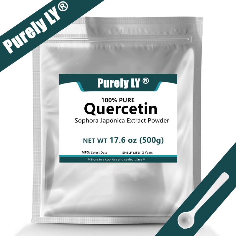 50g-1000g Natural 98% Quercetin Sophora Japonica Extract Powder  - Bioflavonoids Supplement for Immune Support & Respiratory Health, Seasonal Allergy Support | Heip ease oxidative stress for Men and Women
