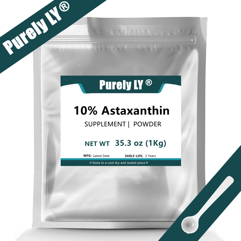 Food Grade 10% Astaxanthin Powder extract from haematococcus pluvialis,Premium Antioxidant Supplement to Support Eye, Skin, Joint & Immune System Health - Non-GMO