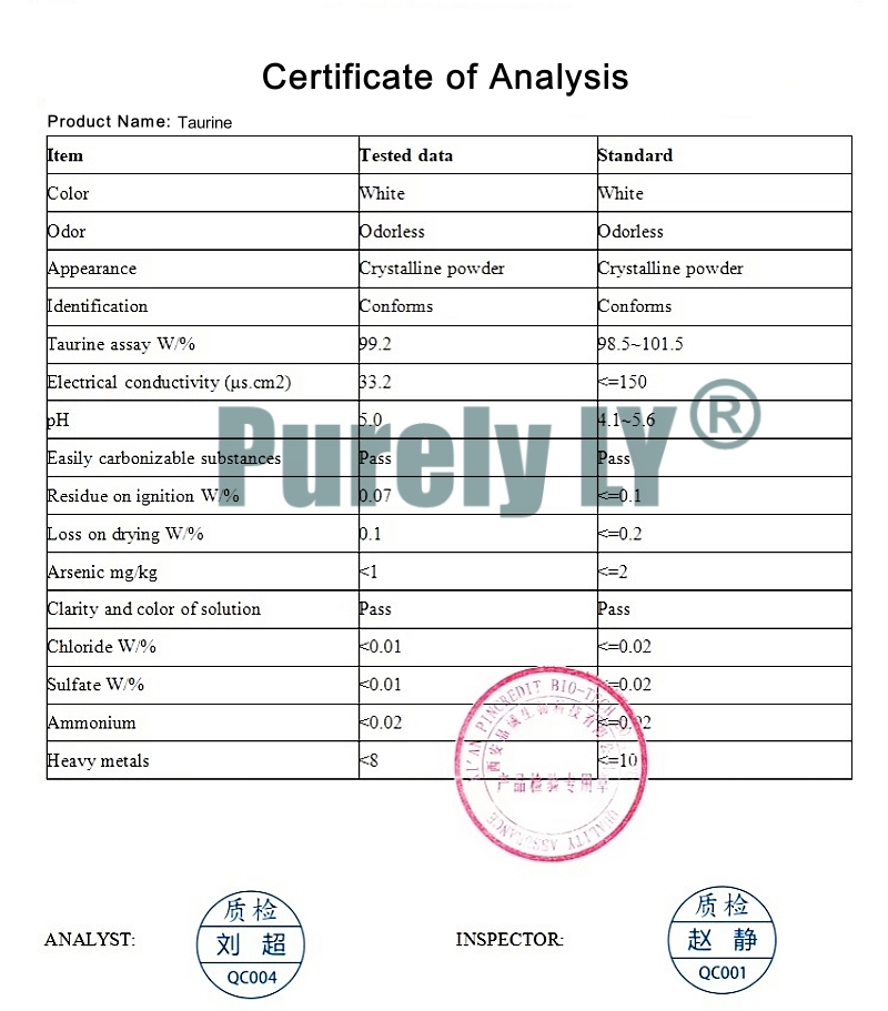Food Grade 100% Taurine Powder | Enhance Immunity,Antioxidant,Support Cardiovascular and Nervous System Health,Improve energy levels