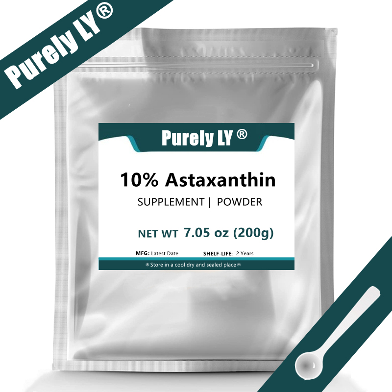 Food Grade 10% Astaxanthin Powder extract from haematococcus pluvialis,Premium Antioxidant Supplement to Support Eye, Skin, Joint & Immune System Health - Non-GMO