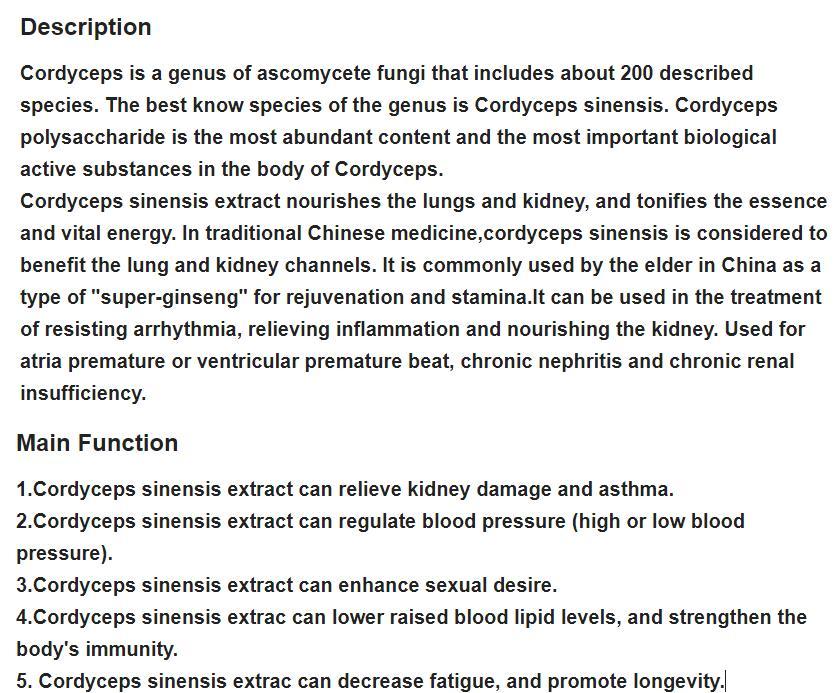 100% Cordyceps Sinensis Extract Powder 50:1 (aweto) - Supports Energy & Immune Health
