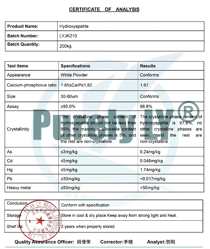 50g-1000g Food Grade Using for Toothpaste 100% Pure Hydroxyapatite 60 Nano Powder, Free Shipping